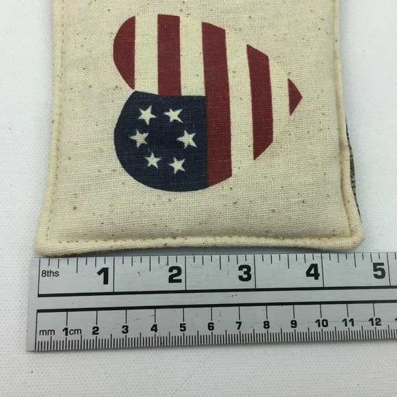 Americana Home Decor Mini Pillow White Heart USA - Picture 8 of 12